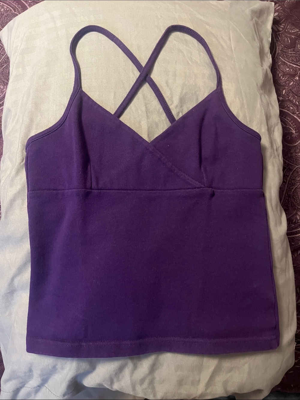 Energie Women's Purple Cross-Back Tank Top